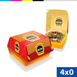 Embalagem Hamburguer Grande Supremo 300g 21,4x44,4cm 4x0 Sem Verniz Corte e vinco para encaixe 